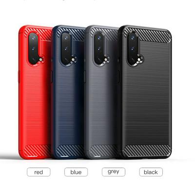 For OnePlus Nord CE 5G Carbon Fiber Drawing Series Scratch Resistant Shock Absorption Soft TPU Back Cover Case