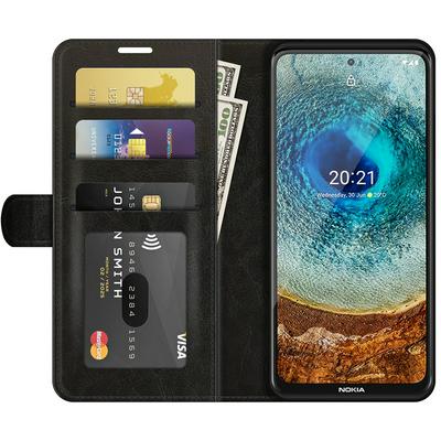 For Nokia X10/X20 R64 Pattern Single Folded Edge Folio Flip Leather Wallet Phone Case