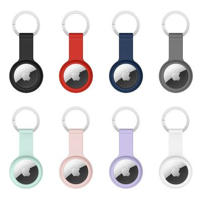 Silicone Protector Cover Keychain For AirTags Shockproof Anti-scratch Anti-fall Protective Case Key Holder For AirTag Shell Case