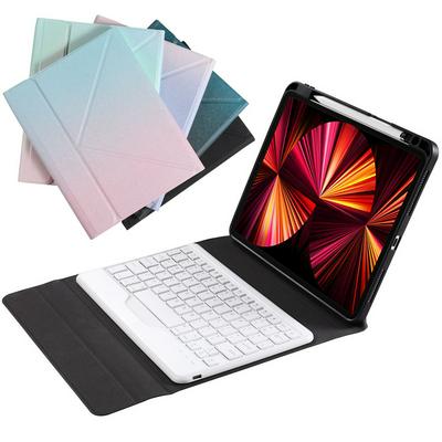 B09 Splittable Bluetooth Keyboard Leather Case with Triangle Holder & Pen Slot For iPad 10.2 2020 & 2019 / Pro 10.5 inch / Air 3 10.5 inch