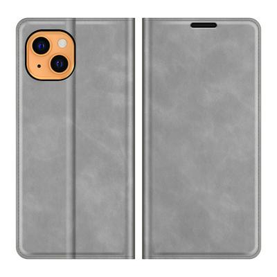 For iPhone 13 Skin Feel Magnetic Attraction Flip Leather Wallet Phone Case with Card Slot