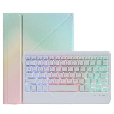 B07S Splittable Backlight Bluetooth Keyboard Leather Case with Triangle Holder & Pen Slot For iPad 9.7 2018 & 2017 / Pro 9.7 / Air 2