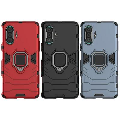 For Xiaomi Redmi K40（Game enhancement）Black Panther 2 in 1 Detachable Magnetic Attraction Shockproof with Stand Hard PC + Soft TPU Back Cover Case