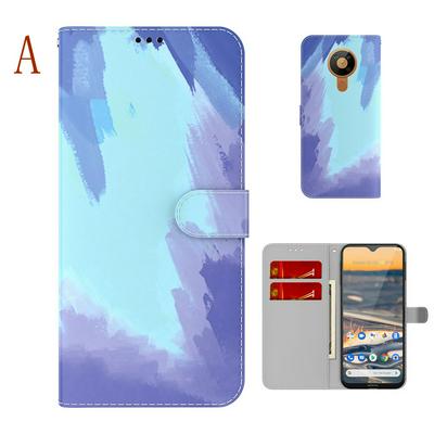 For Nokia 5.3 Watercolor Pattern Scratch Resistant Wallet Leather Case with Card Slots