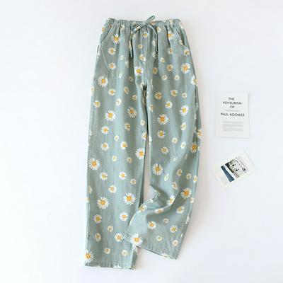 Women's Double-layer Gauze Thin Loose Casual Trousers Home Pants for Spring and Autumn Summer