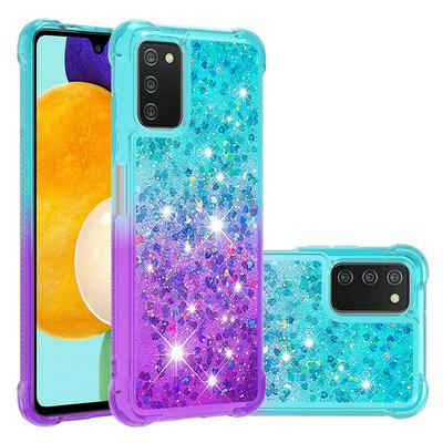 For Samsung Galaxy A03s Gradient Quicksand Anti-fall Scratch Resistant Soft TPU Back Cover Phone Case
