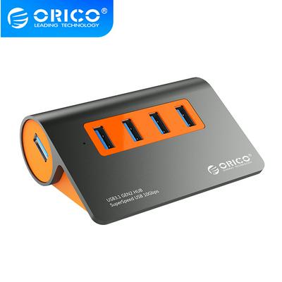 ORICO M3H4 4-port USB3.1 Gen2 high-speed hub, 10Gbps transmission rate, high-performance chip, 12V power adapter, asy to carry