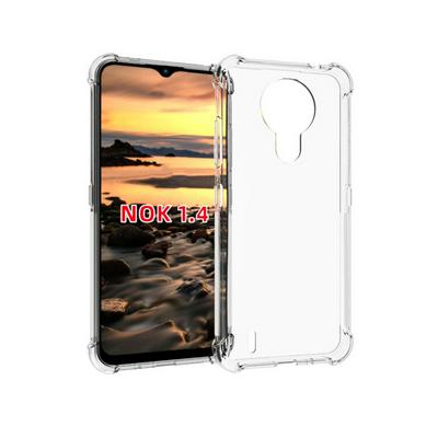 Anti-Fingerprint Non-Slip Waterproof Four Corners Shockproof Transparent Soft TPU Back Cover Protective Case for Nokia 1.4