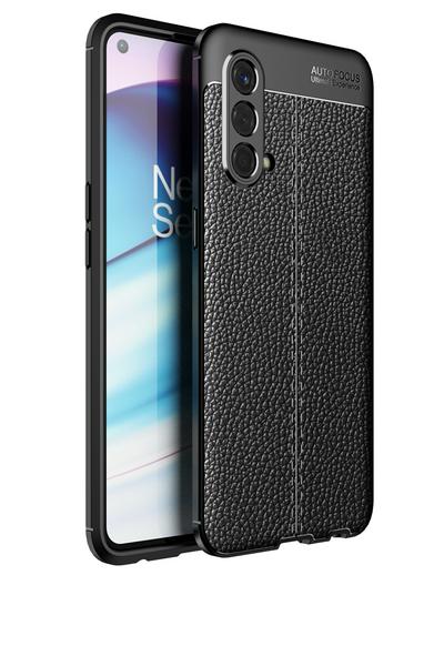 For OnePlus Nord CE 5G Lychee Pattern Shock Absorption Anti-drop Business Soft TPU Back Cover Case