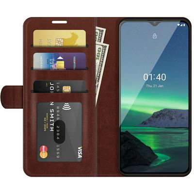 For Nokia 1.4 R64 Pattern Single Folded Edge Folio Flip Leather Wallet Phone Case
