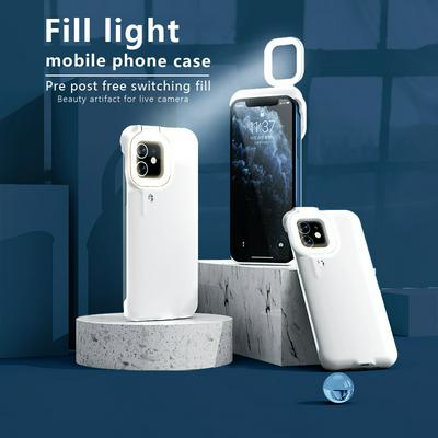 Ring Flash Mobile Phone Case Is for Iphone 12 Pro Max Three-speed Fill Light Mobile Phone Case Selfie Beauty Protection Case