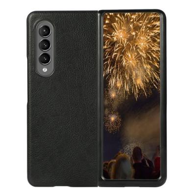 For Samsung Galaxy Z Fold3 5G Double-tone Lychee Pattern Shockproof Anti-Scratch PU Leather Case