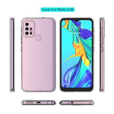 Ultra Slim Detachable Transparent Anti-Fingerprint Yellowing-Resistant Soft TPU Back Clear Cover Case for Motorola Moto G30/G10