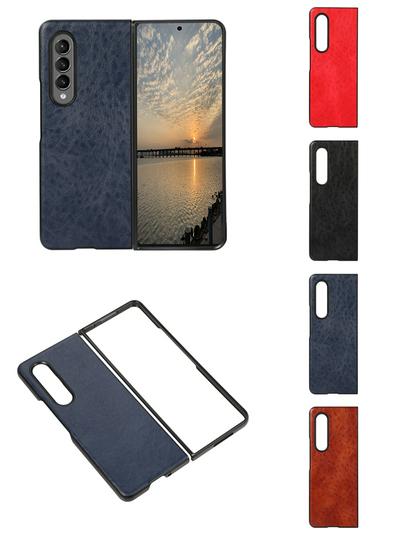 For Samsung Galaxy Z Fold3 5G Crazy Horse Pattern Shockproof Anti-Scratch PU Leather Case