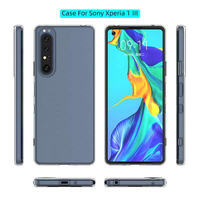 Ultra Slim Detachable Transparent Anti-Fingerprint Yellowing-Resistant Soft TPU Back Clear Cover Case for Sony Xperia 1 Ⅲ 