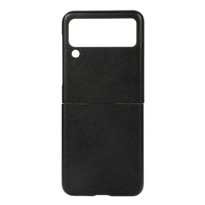 For Samsung Galaxy Z Flip3 5G Double-tone Lychee Pattern Shockproof Anti-Scratch PU Leather+PC Case