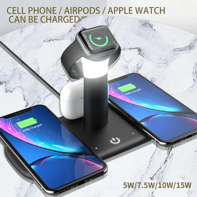 15W 5 in 1 Qi Wireless Charger Stand for iPhone 11 XS XR X 8 AirPods Pro Charge Dock Station For Apple Watch iWatch 5 4 3