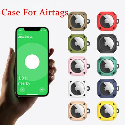 Compatible with Apple AirTags Case Keychain TPU + PC Skin Protector Cover for Accessories Key-Ring Dog or Cat Collar Finder GPS