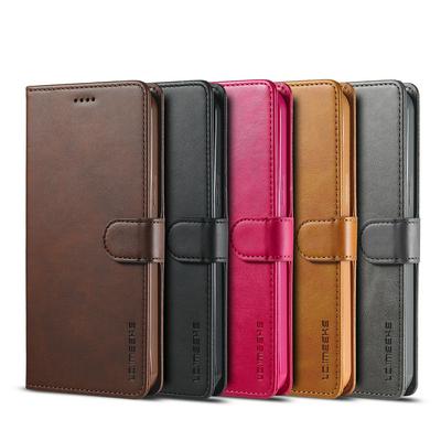For iPhone 13 Magnetic Button Calf Pattern PU Leather + TPU Wallet Phone Case with Card Slot