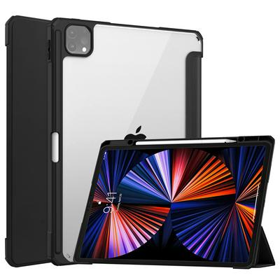 For iPad Pro 12.9(2021) High-end Smart Acrylic Shockproof Tablet Protective Case with S Pen Slot