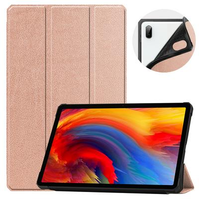 For Lenovo pad plus 11 2021 Tri-fold Stand TPU Back Shell+PU Leather Tablet Protective Cover