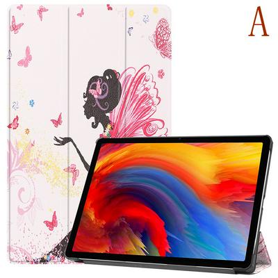 For Lenovo pad plus 11 2021 Tri-fold Stand Colored Painting Anti-fall PU Leather Tablet Protective Cover 