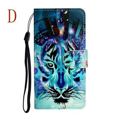 For iPhone 13 Relief Color Painting Magnetic Buckle Wallet Leather Case with Card Slot&Stand Function