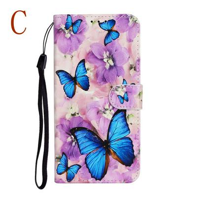 For iPhone 13 Pro Relief Color Painting Magnetic Buckle Wallet Leather Case with Card Slot&Stand Function