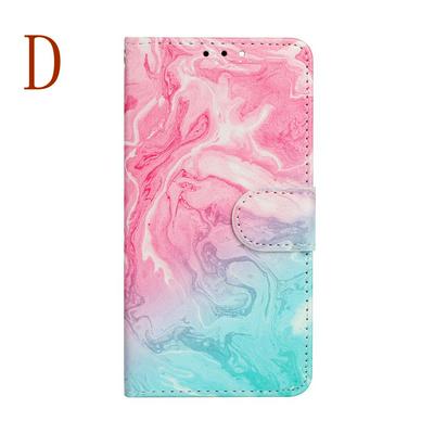 For iPhone 13 Marbling Shock-Absorption Magnetic Buckle Wallet Leather Case with Card Slot