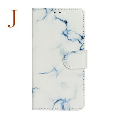 For iPhone 13 mini Marbling Shock-Absorption Magnetic Buckle Wallet Leather Case with Card Slot