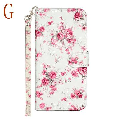 For iPhone 13 Pro 3D Pattern Shock-Absorption Magnetic Buckle Wallet Leather Case with Card Slot&Wristband 