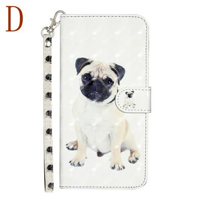 For iPhone 13 Pro Max 3D Pattern Shock-Absorption Magnetic Buckle Wallet Leather Case with Card Slot&Wristband 