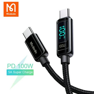Mcdodo CA-882 PD 100W USB C to Type C Cable for MacBook Tablet Switch Xiaomi Samsung 5A Fast Charging Digital Display Phone Data Wire
