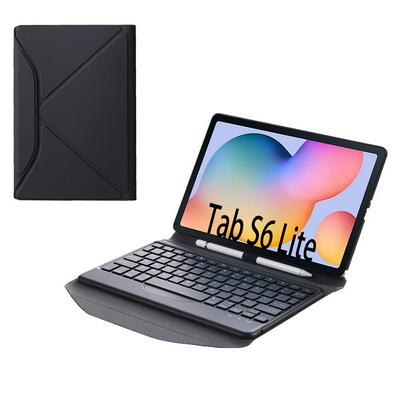 B610 Diamond Texture Triangle Back Holder Splittable Bluetooth Keyboard Leather Case for Samsung Galaxy Tab S6 Lite 