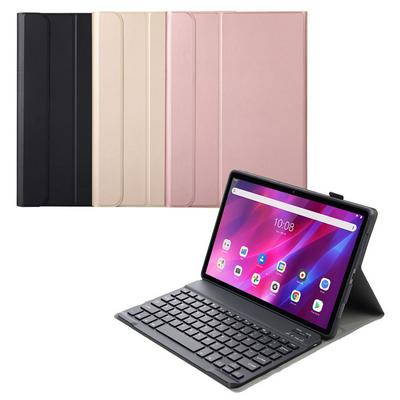 AK10 2 in 1 Detachable Bluetooth Keyboard + Lambskin Texture TPU Protective Leather Case with Holder for Lenovo Qitian K10 TB-X6C6X