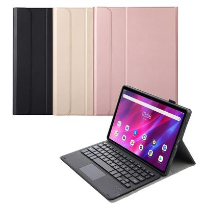 AK10-A 2 in 1 Detachable Bluetooth Keyboard + Lambskin Texture TPU Protective Leather Case with Touchpad & Holder for Lenovo Qitian K10 TB-X6C6X