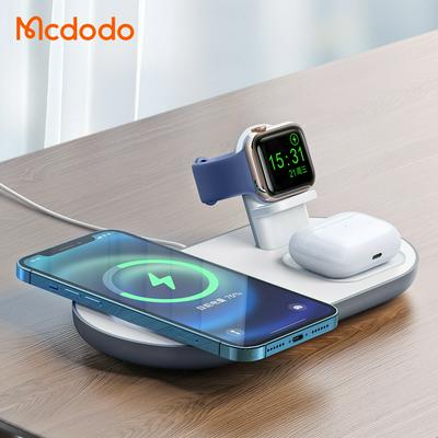 Mcdodo CH-706 3 in 1 15W Qi Magnetic Wireless Charger For iphone 12 11 Pro Max Xs Xr X 8 Huawei Aaaple Watch Fast Charging Dock Station