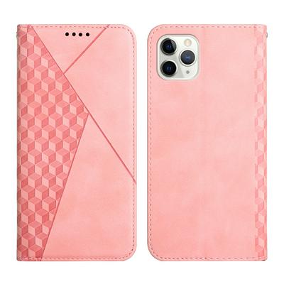 For iPhone 11 Pro(5.8) Rhombus Skin Feel Strong Magnetic Closure Shockproof Flip Leather Case