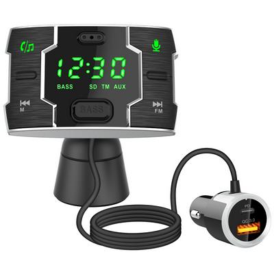 BC75 FM Transmitter Bluetooth-compatible 5.0 Dual USB QC3.0 PD Car Charger AUX Handsfree Wireless Auto MP3 Calling Music Player