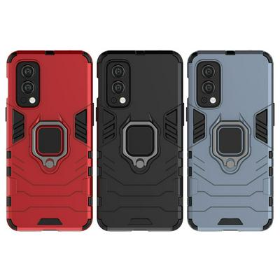 For ONEPLUS NORD2 5G Black Panther 2 in 1 Detachable Magnetic Attraction Shockproof with Stand Hard PC + Soft TPU Back Cover Case