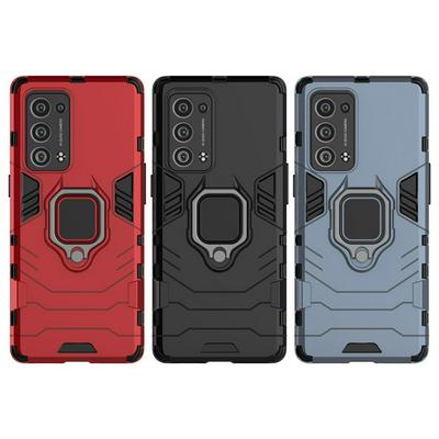 For Oppo Reno6 Pro+ 5G Black Panther 2 in 1 Detachable Magnetic Attraction Shockproof with Stand Hard PC + Soft TPU Back Cover Case