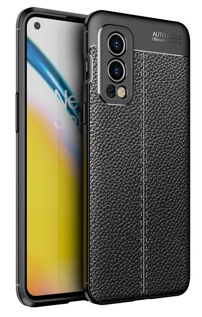 For OnePlus Nord 2 5G Lychee Pattern Shock Absorption Anti-drop Business Soft TPU Back Cover Case