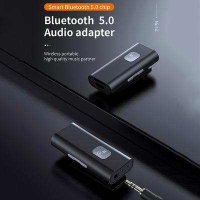 Audio Receiver Hands Free Adapter SR11 AUX Bluetooth-compatible 5.0 w/ Clip Support TF Card for Household Computer Accessory