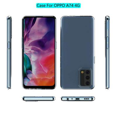 Ultra Slim Detachable Transparent Anti-Fingerprint Yellowing-Resistant Soft TPU Back Clear Cover Case for Oppo A74 4G  