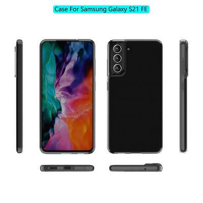 Ultra Slim Detachable Transparent Anti-Fingerprint Yellowing-Resistant Soft TPU Back Clear Cover Case for Samsung Galaxy S21 FE