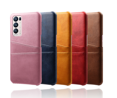  Suitable for oppo  reno 5 pro plus calf pattern card protective sleeve