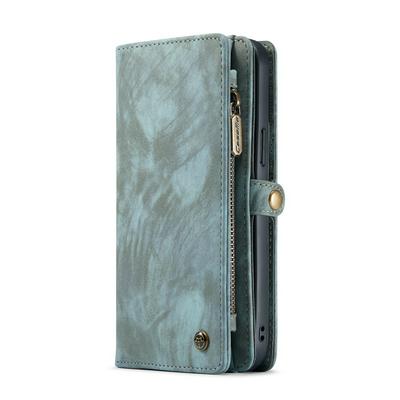 For iPhone 13 Pro Max Detachable Zipper Wallet Shockproof Leather Phone Case with Stand Function