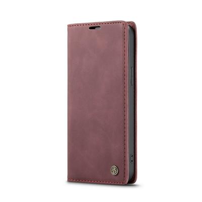 For iPhone 13 Pro Max Solid Color Flip Leather Case with Stand & Card Slot Function