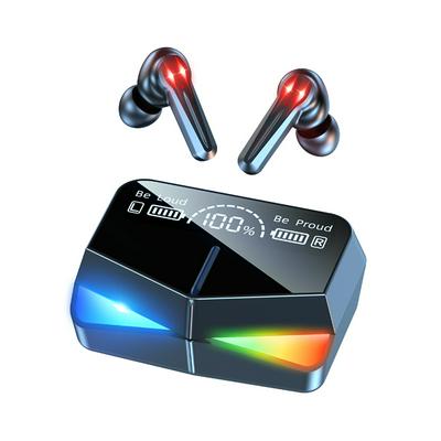 M28 Low Latency Earbuds Game Earphones Touch Control Bluetooth-compatible 5.1 Wireless Headphnes With Mirror Screen LED Display