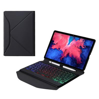 BM12S For Lenovo Xiaoxin 11 inch (J607/J606) triangle rear support backlit Bluetooth keyboard leather case